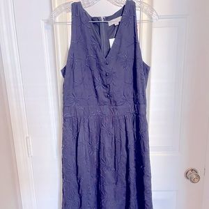 Loft navy lined dress with pockets size 6 NWT